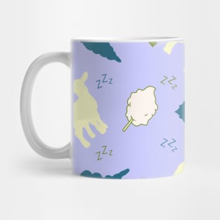 Soft Relaxing Pattern Fluffy Cotton Sheep, Sheep Lover Mug